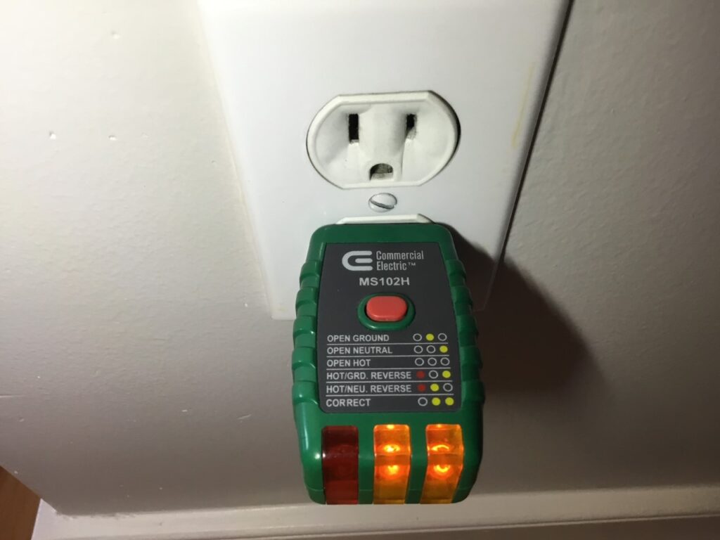 Tester used during electrical inspection